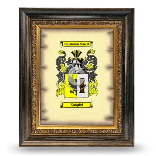 Knöpfel Coat of Arms Framed - Heirloom