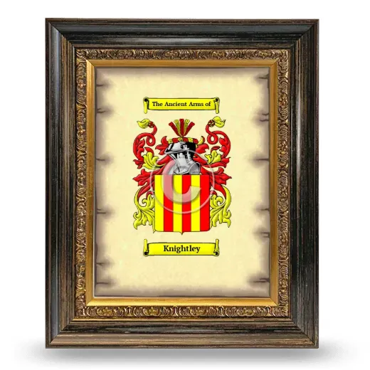 Knightley Coat of Arms Framed - Heirloom
