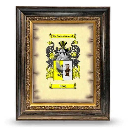 Knop Coat of Arms Framed - Heirloom