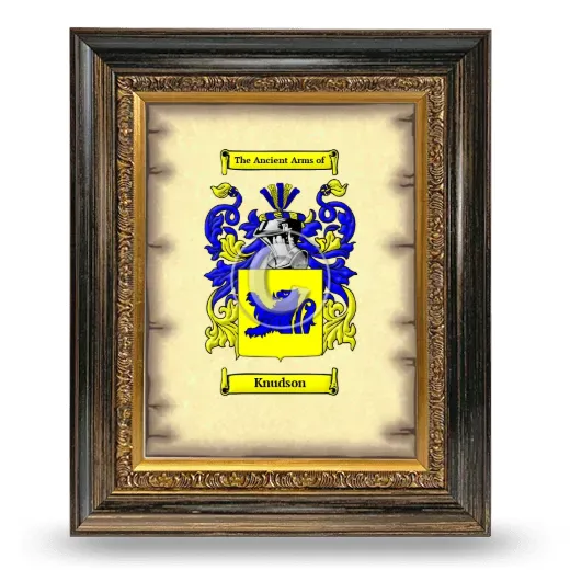 Knudson Coat of Arms Framed - Heirloom