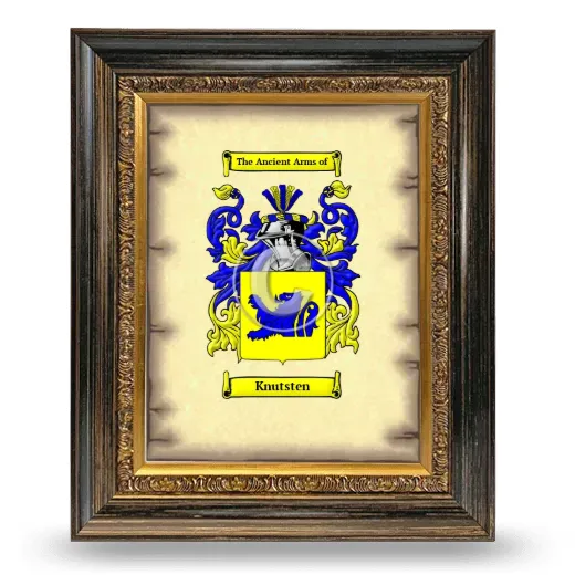 Knutsten Coat of Arms Framed - Heirloom
