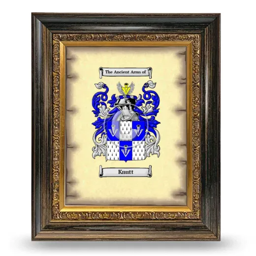 Knutt Coat of Arms Framed - Heirloom