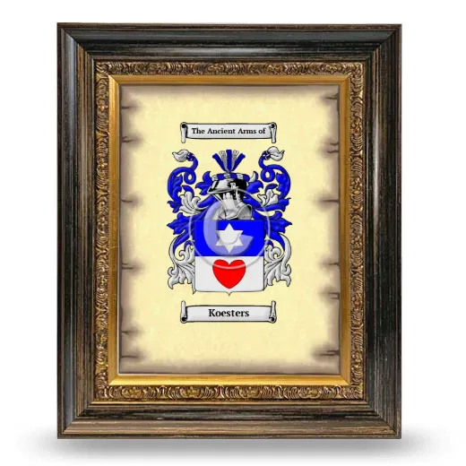Koesters Coat of Arms Framed - Heirloom