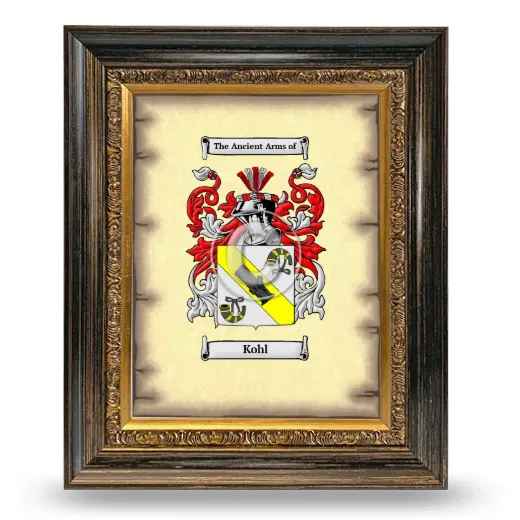 Kohl Coat of Arms Framed - Heirloom