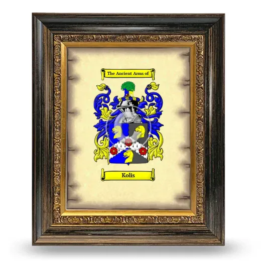 Kolis Coat of Arms Framed - Heirloom