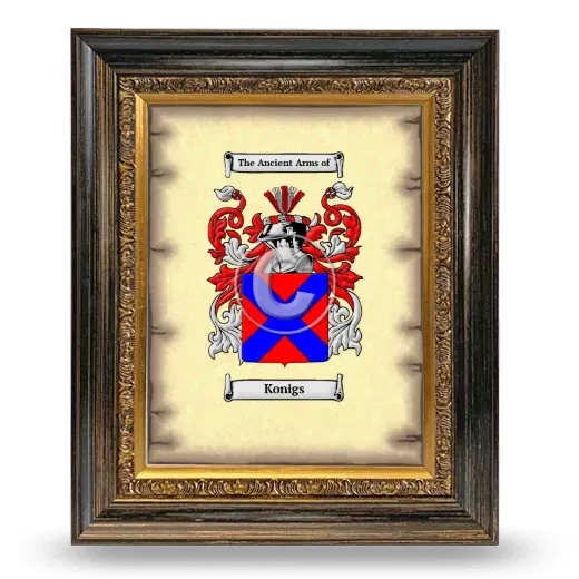 Konigs Coat of Arms Framed - Heirloom