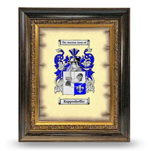 Koppenheffer Coat of Arms Framed - Heirloom
