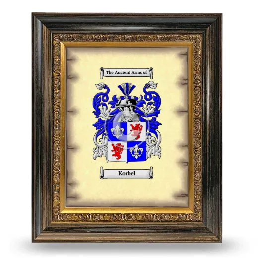 Korbel Coat of Arms Framed - Heirloom