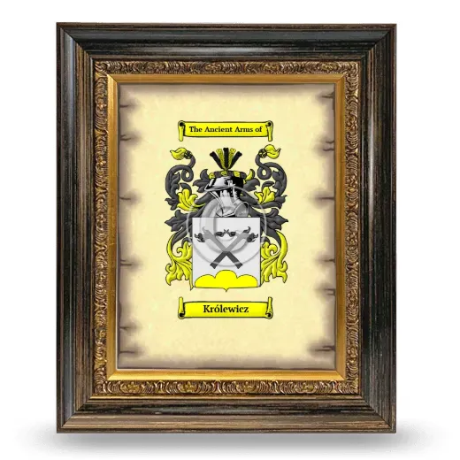 Królewicz Coat of Arms Framed - Heirloom
