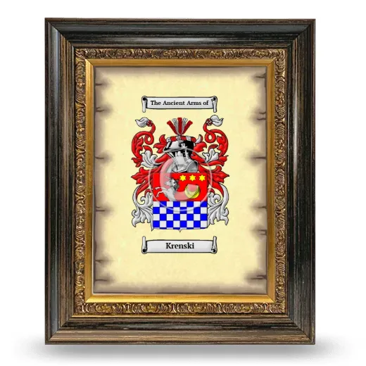 Krenski Coat of Arms Framed - Heirloom