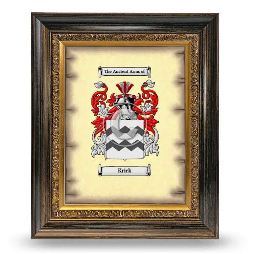 Krick Coat of Arms Framed - Heirloom