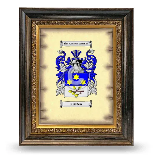 Kristen Coat of Arms Framed - Heirloom