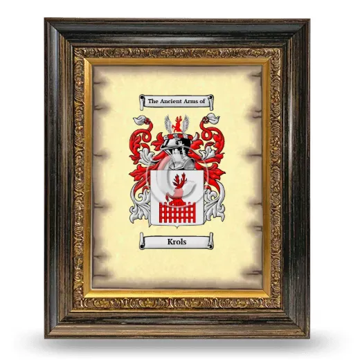 Krols Coat of Arms Framed - Heirloom