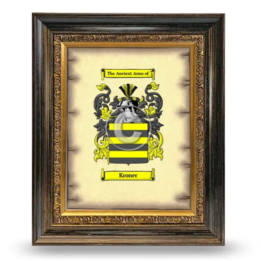 Kroner Coat of Arms Framed - Heirloom