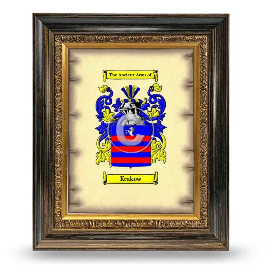 Krukow Coat of Arms Framed - Heirloom