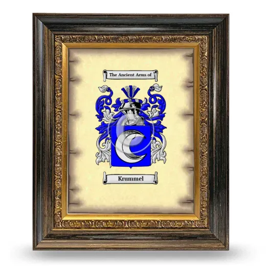 Krummel Coat of Arms Framed - Heirloom