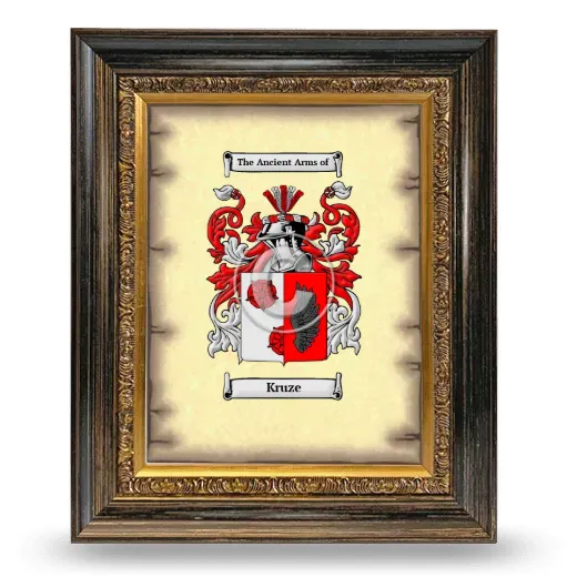 Kruze Coat of Arms Framed - Heirloom