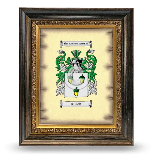 Kundt Coat of Arms Framed - Heirloom