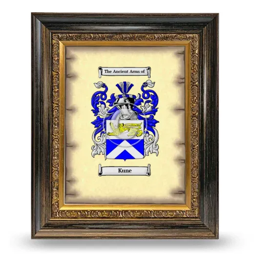 Kune Coat of Arms Framed - Heirloom