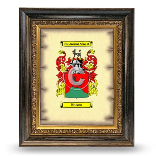 Kutzor Coat of Arms Framed - Heirloom