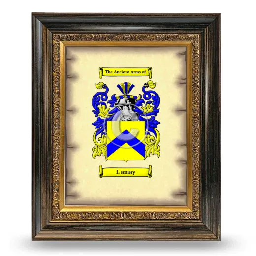 L amay Coat of Arms Framed - Heirloom