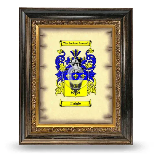 L'aigle Coat of Arms Framed - Heirloom