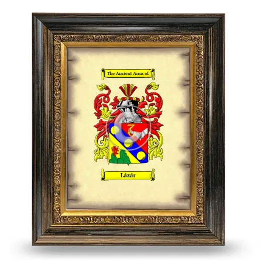 Lázár Coat of Arms Framed - Heirloom