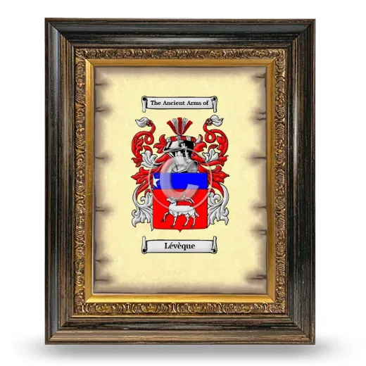 Lévèque Coat of Arms Framed - Heirloom