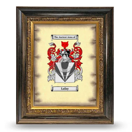 Lafay Coat of Arms Framed - Heirloom