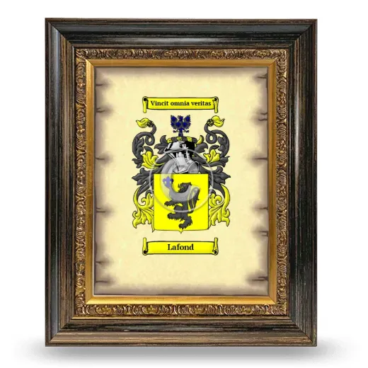 Lafond Coat of Arms Framed - Heirloom
