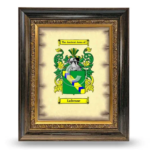 Lafresne Coat of Arms Framed - Heirloom
