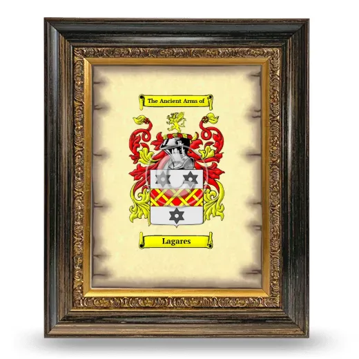 Lagares Coat of Arms Framed - Heirloom