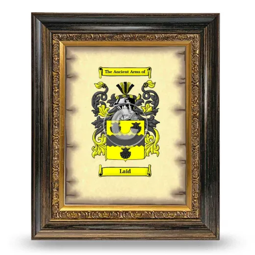 Laid Coat of Arms Framed - Heirloom