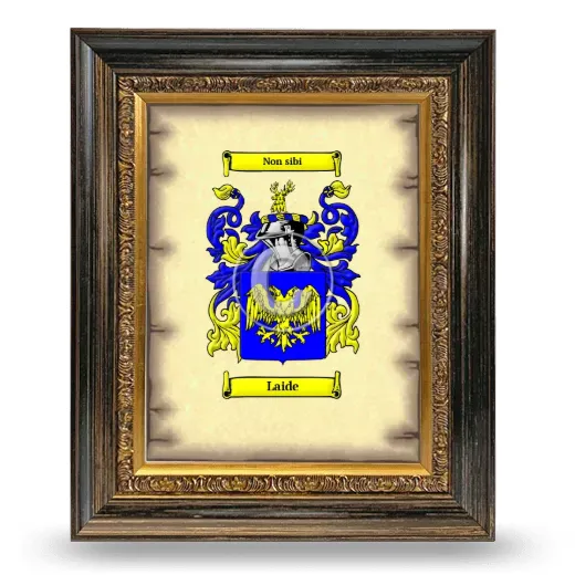Laide Coat of Arms Framed - Heirloom