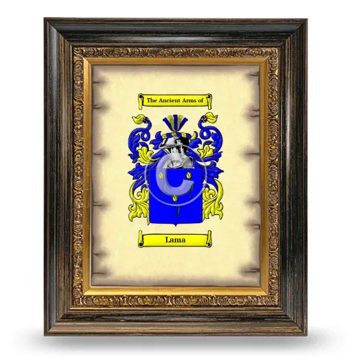 Lama Coat of Arms Framed - Heirloom