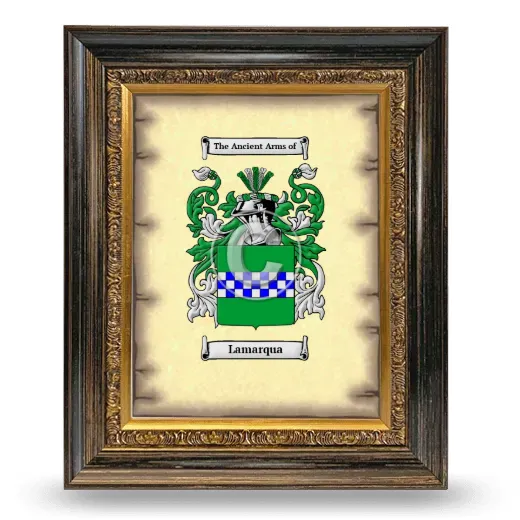 Lamarqua Coat of Arms Framed - Heirloom