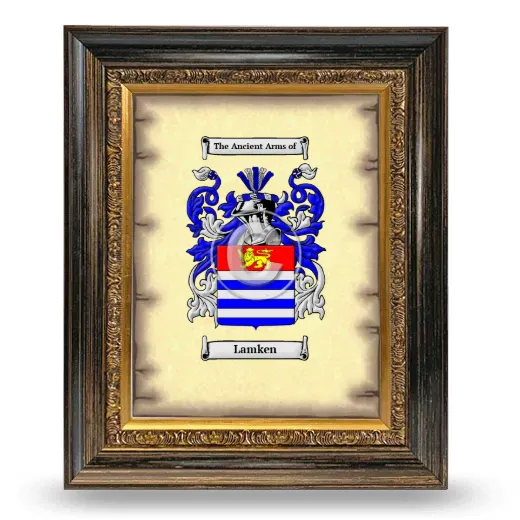Lamken Coat of Arms Framed - Heirloom