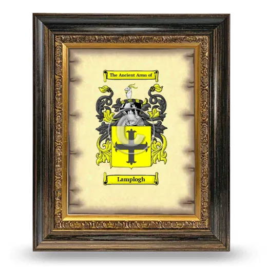 Lamplogh Coat of Arms Framed - Heirloom