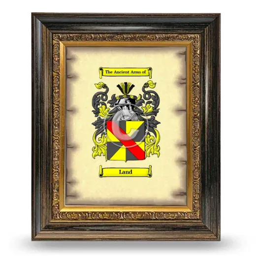 Land Coat of Arms Framed - Heirloom