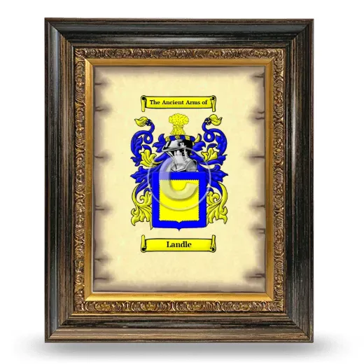 Landle Coat of Arms Framed - Heirloom