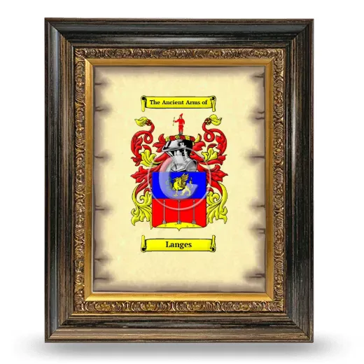 Langes Coat of Arms Framed - Heirloom