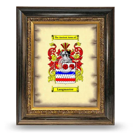 Langmaster Coat of Arms Framed - Heirloom