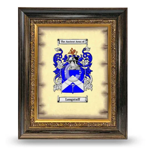 Langstaff Coat of Arms Framed - Heirloom