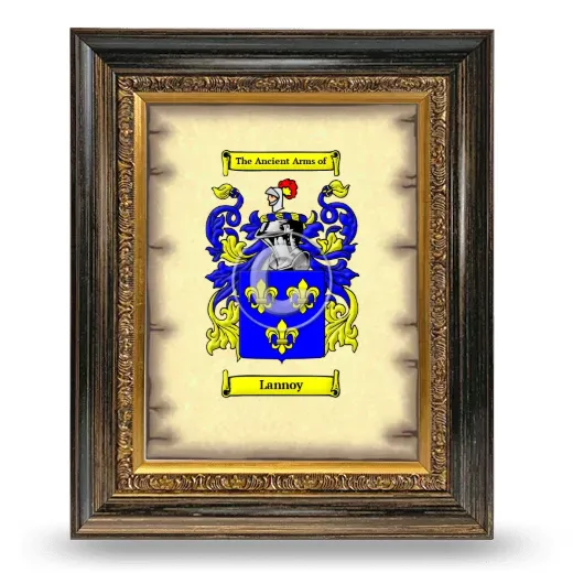 Lannoy Coat of Arms Framed - Heirloom