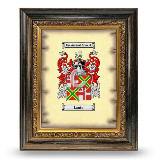 Lante Coat of Arms Framed - Heirloom