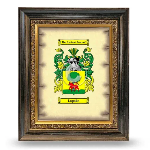 Lapake Coat of Arms Framed - Heirloom