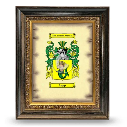 Lapp Coat of Arms Framed - Heirloom