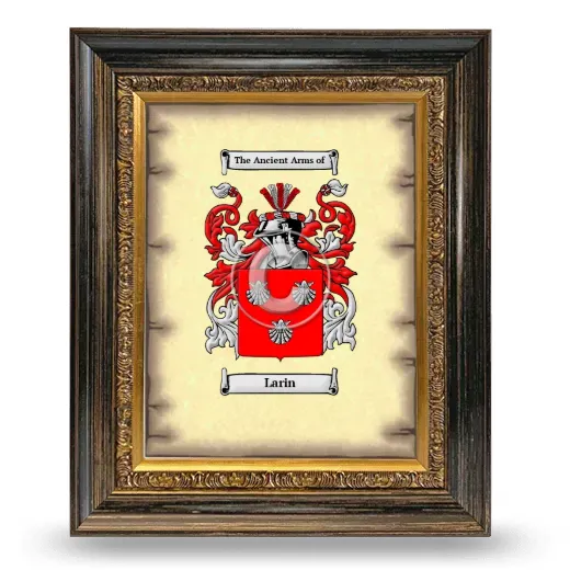 Larin Coat of Arms Framed - Heirloom