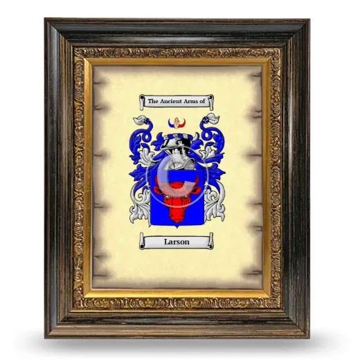 Larson Coat of Arms Framed - Heirloom