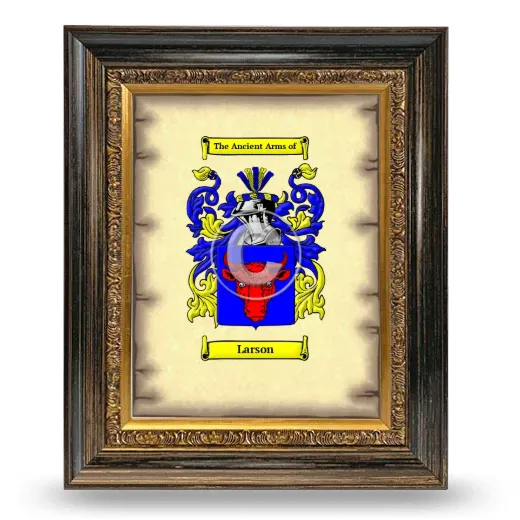 Larson Coat of Arms Framed - Heirloom